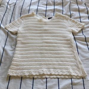 Cream Knit Top
